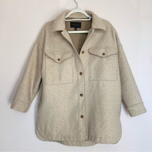 Banana Republic Factory Shirt Jacket in Tan